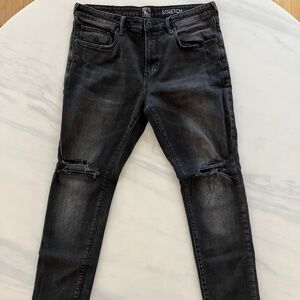 PRPS E00P209FS Black Distressed Stretch Jeans 36 x 32